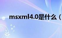 msxml4.0是什么（msxml4 0是什么）