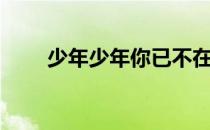 少年少年你已不在年少（少年少年）