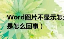 Word图片不显示怎么办（word图片不显示是怎么回事）