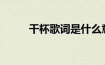 干杯歌词是什么意思（干杯歌词）