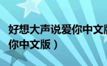 好想大声说爱你中文版叫什么（好想大声说爱你中文版）