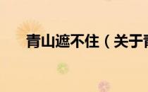 青山遮不住（关于青山遮不住的介绍）