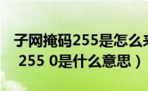 子网掩码255是怎么来的（子网掩码255 255 255 0是什么意思）