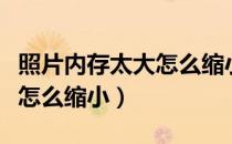 照片内存太大怎么缩小的软件（照片内存太大怎么缩小）
