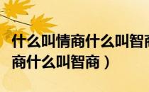 什么叫情商什么叫智商什么叫爱商（什么叫情商什么叫智商）
