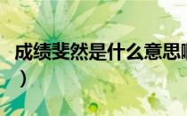 成绩斐然是什么意思啊（成绩斐然是什么意思）