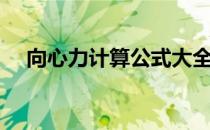 向心力计算公式大全（向心力计算公式）