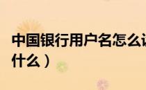 中国银行用户名怎么设置（中国银行用户名是什么）