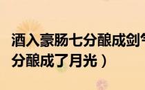 酒入豪肠七分酿成剑气什么意思（酒入豪肠七分酿成了月光）