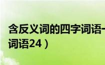 含反义词的四字词语一和三（含反义词的四字词语24）