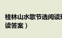 桂林山水歌节选阅读理解答案（桂林山水歌阅读答案）