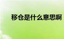 移仓是什么意思啊（移仓是什么意思）