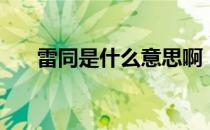 雷同是什么意思啊（雷同是什么意思）