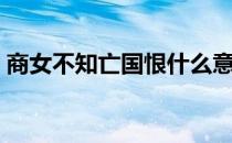 商女不知亡国恨什么意思（商女不知亡国恨）