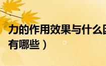 力的作用效果与什么因素有关（力的作用效果有哪些）