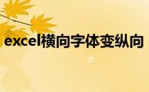 excel横向字体变纵向（excel横向自动求和）