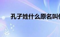 孔子姓什么原名叫什么（孔子姓什么）