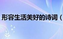 形容生活美好的诗词（形容生活美好的词语）