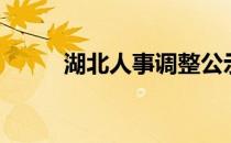 湖北人事调整公示（湖北人特点）