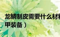 龙鳞制皮需要什么材料（龙鳞制皮能做哪些锁甲装备）