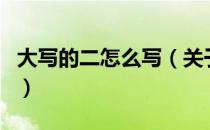 大写的二怎么写（关于大写的二怎么写的介绍）