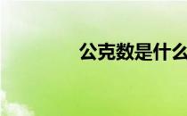公克数是什么意思（公克）
