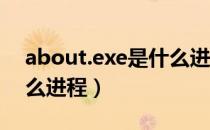 about.exe是什么进程（explorer exe是什么进程）