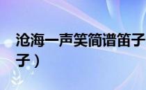 沧海一声笑简谱笛子f调（沧海一声笑简谱笛子）