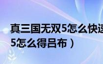 真三国无双5怎么快速提升等级（真三国无双5怎么得吕布）