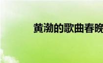 黄渤的歌曲春晚（黄渤的歌曲）