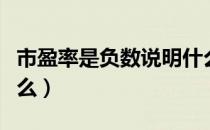 市盈率是负数说明什么（市盈率是负数说明什么）