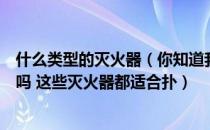 什么类型的灭火器（你知道我们常用的灭火器都有哪几种型吗 这些灭火器都适合扑）