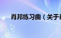 肖邦练习曲（关于肖邦练习曲的介绍）