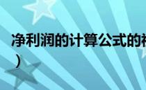 净利润的计算公式的视频（净利润的计算公式）