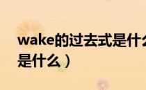 wake的过去式是什么意思（wake的过去式是什么）