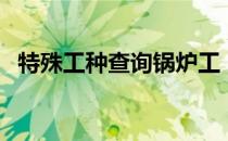 特殊工种查询锅炉工（特殊工种查询平台）