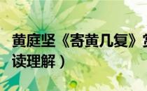 黄庭坚《寄黄几复》赏析（寄黄几复黄庭坚阅读理解）