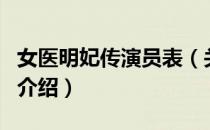 女医明妃传演员表（关于女医明妃传演员表的介绍）