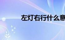 左灯右行什么意思（左灯右行）