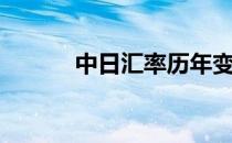 中日汇率历年变化（中日汇率）