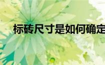 标砖尺寸是如何确定的（标砖尺寸规格）
