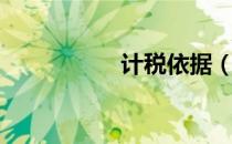 计税依据（计税依据）