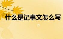什么是记事文怎么写（什么是记事本文件）