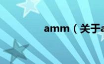 amm（关于amm的介绍）