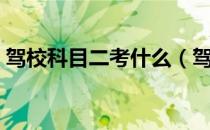 驾校科目二考什么（驾校科目二考什么内容）