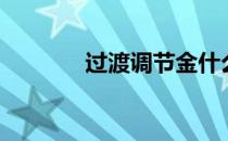 过渡调节金什么意思（过渡）