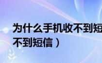 为什么手机收不到短信vivo（为什么手机收不到短信）