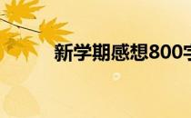 新学期感想800字（新学期感想）