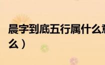 晨字到底五行属什么意思（晨字到底五行属什么）