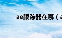 ae跟踪器在哪（ae跟踪器怎么用）
